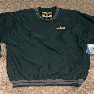 Jameson Dark Green Windbreaker Pullover Jacket - Large - NWT - Teflon